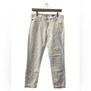 Adriano Goldschmied Womens Jeans White 28 Regular The Prima Roll Up Cigarette